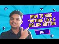 How to Hide Like and Dislike Batton on Youtube Video By Mobile (2021) - Candy Tech