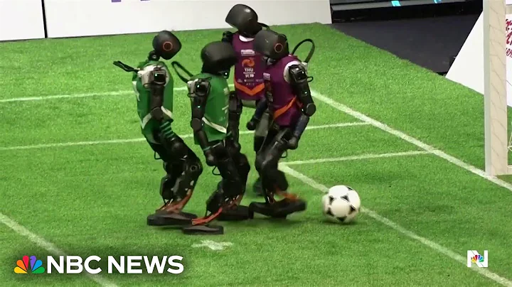 Chinese AI robots compete in first ever soccer match