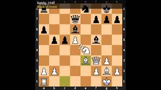 Chess Puzzle Rating 1943 — Black to move! #Shorts