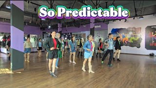 So Predictable Line Dance ll Intermediate - Demo - Salsa Shine & The Backbone Fitness 
