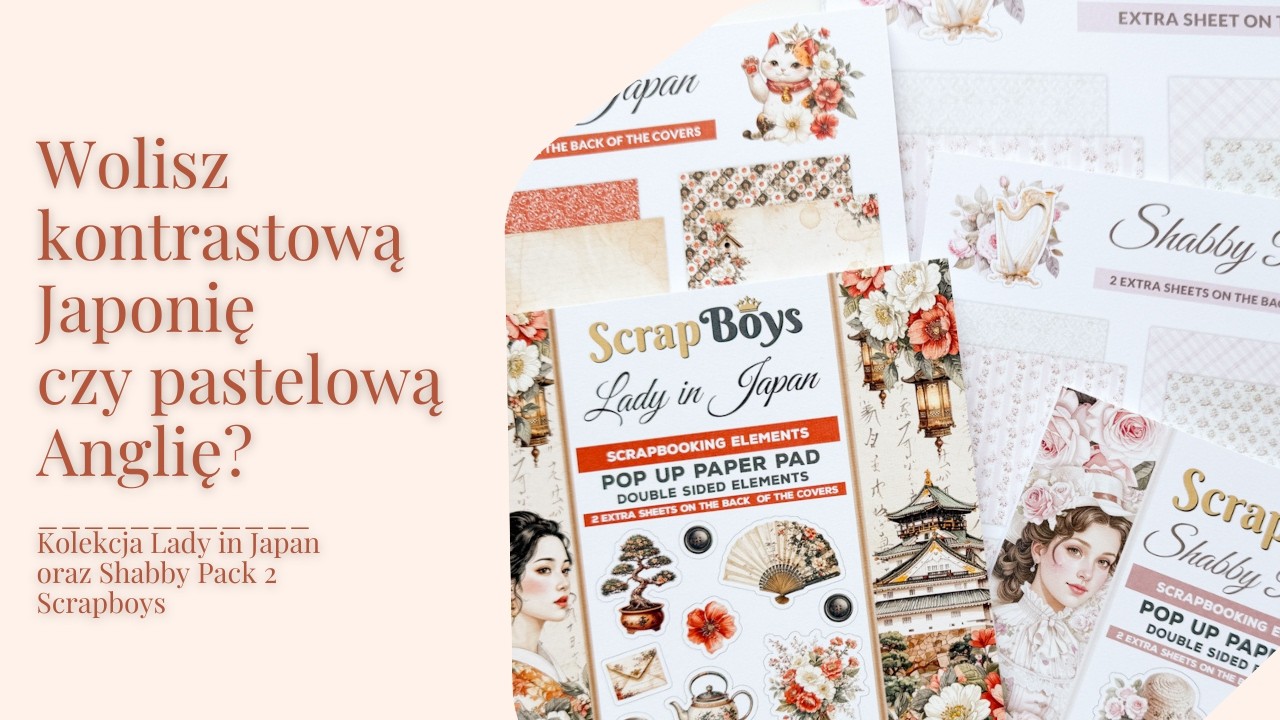 Nowości ScrapBoys: Lady in Japan & Shabby Pack 2. Papier do scrapbookingu | Art Journal | Japonia