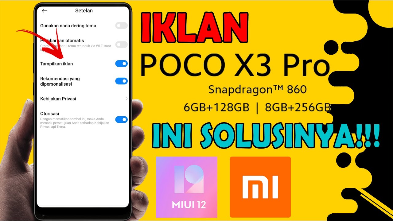 Cara Menghilangkan Iklan Poco X3 Pro NFC dan HP MIUI 12 - YouTube