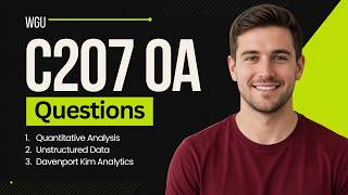 OA Questions | WGU C207 Data Driven Decision Making - Domain 1 Q&A