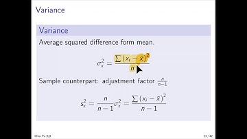 Descriptive Statistics -- variance, standard deviation, coefficient of variation
