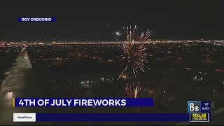 Drone video shows legal and illegal fireworks