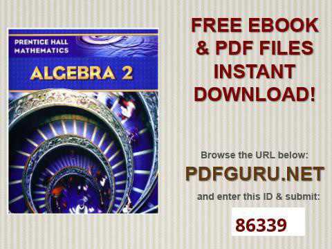 Capa de PRENTICE HALL MATH ALGEBRA 2 STUDENT EDITION