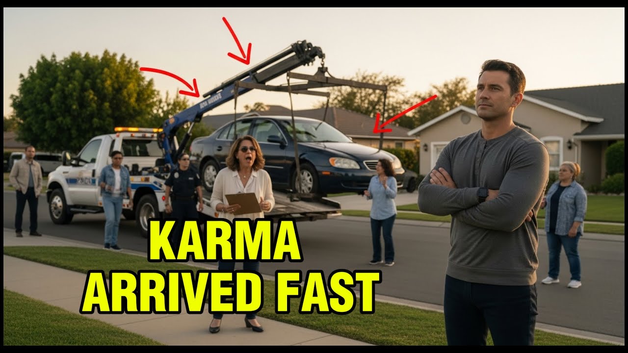 HOA Karen’s Son Hit My Fence & Blamed Me—Cops Didn’t Buy It and Towed HIS Car!