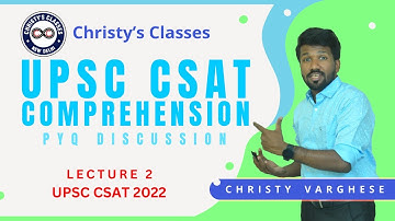 UPSC CSAT 2022 | Top 5 PYQs | Comprehension | UPSC CSAT | Christy Varghese | GATE
