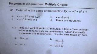 Test Multiple Choice Polynomial Inequality Q1 Q2