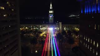 4-Mile Laser Rainbow Flag - SanFrancisco Pride Week 2022