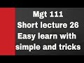 Mgt111 short lecture 26 with vulearningpoint #vu #exams #finalterm #mgt111