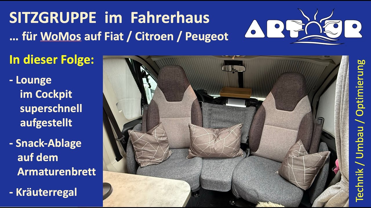 Sitzlounge Sofa im Ducato Fahrerhaus