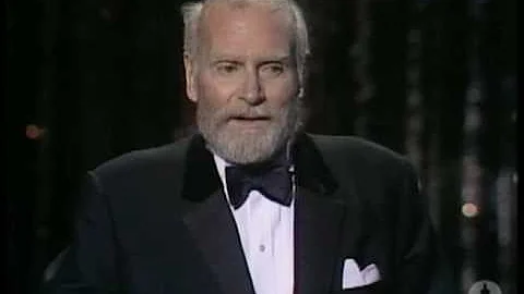 Sir Laurence Olivier receiving an Honorary Oscar
