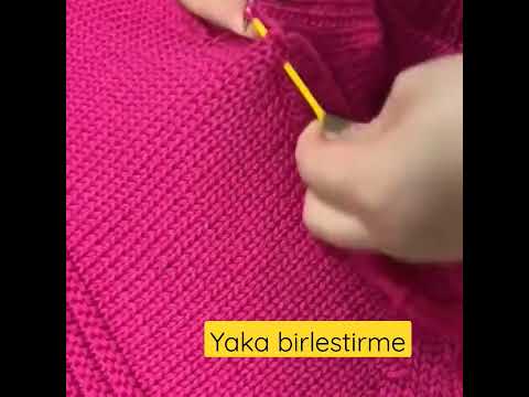 Örgü kazak yaka