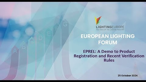 EPREL: A Demo to Product Registration and Recent Verification Rules - 25 October 2024