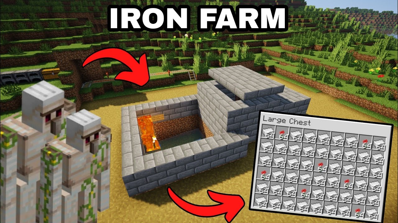 Minecraft Survival World I Make Iron Farm #8 - YouTube