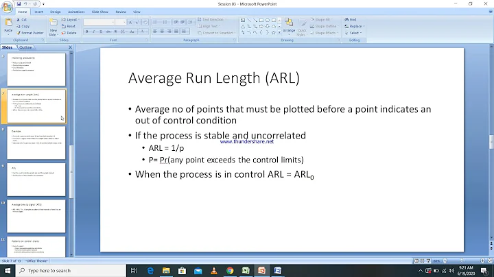 Statistical Quality Control: Lecture 03