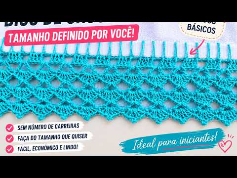 Easy Crochet Edging for Dish Towels | Make it in Any Size You Want #883