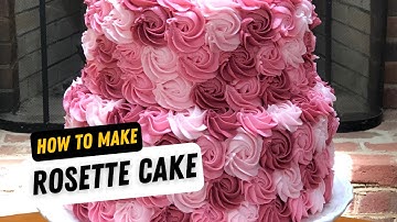 Two-Tiered Multi Colored Rosette Cake