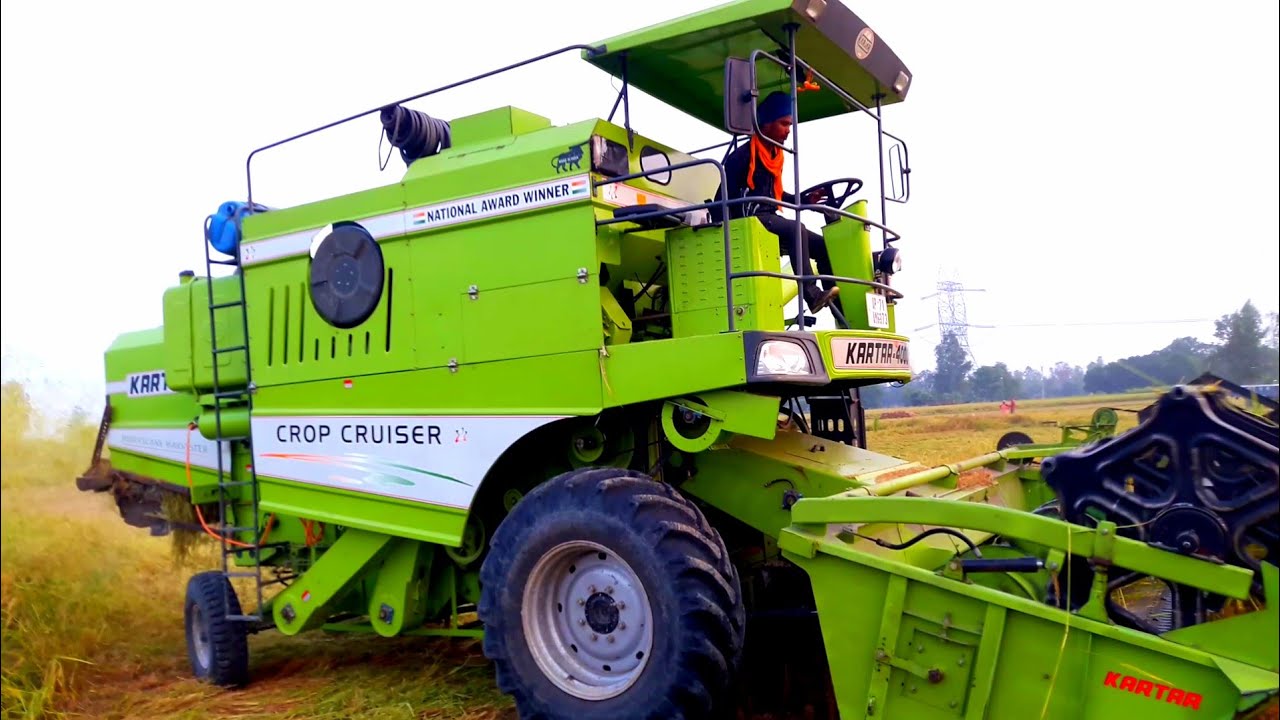 Dhan cutting machine harvester combine 2020 new model YouTube