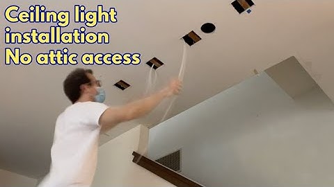 Ceiling light install without attic access or existing wiring