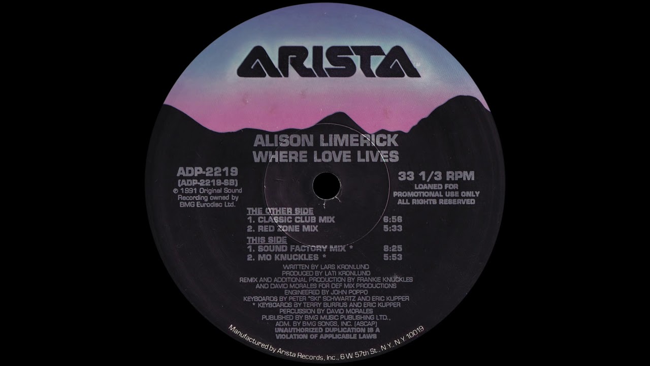 Alison Limerick  Where Love Lives Classic Club Mix 1991