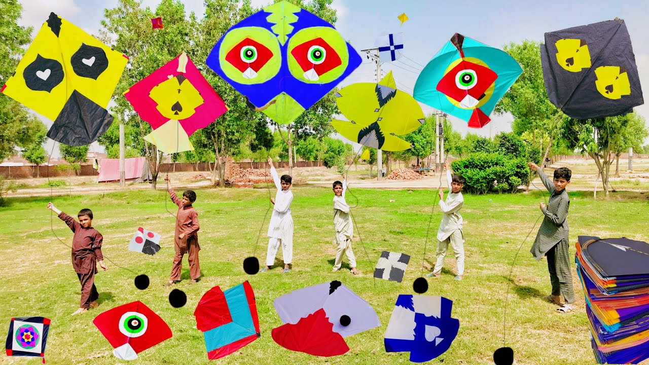 Kite Flying with Big Challenge | kite Caught | patang bazz