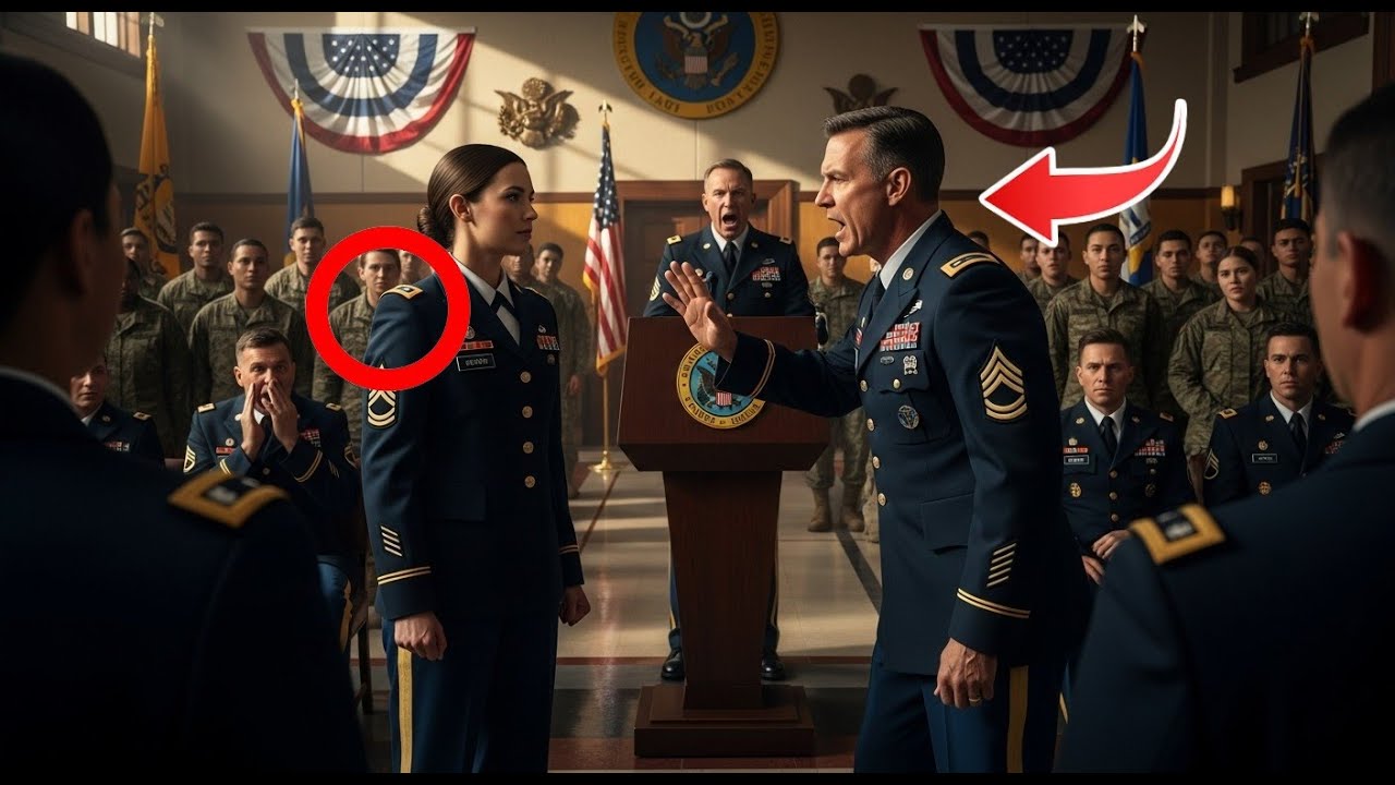 Officer Went To Strike Her At Promotion Event - CO Said "She Outranks Everyone Here!" - YouTube