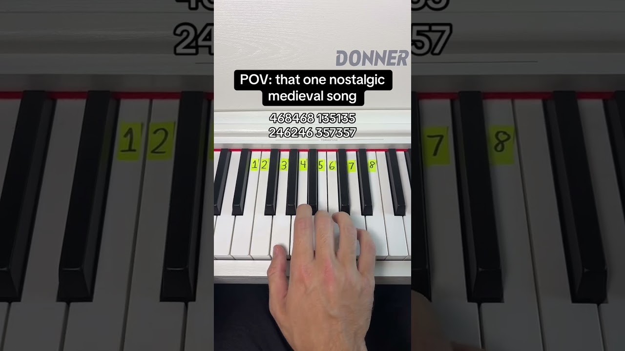 Golden Brown Easy Piano Tutorial #piano #goldenbrown #medieval
