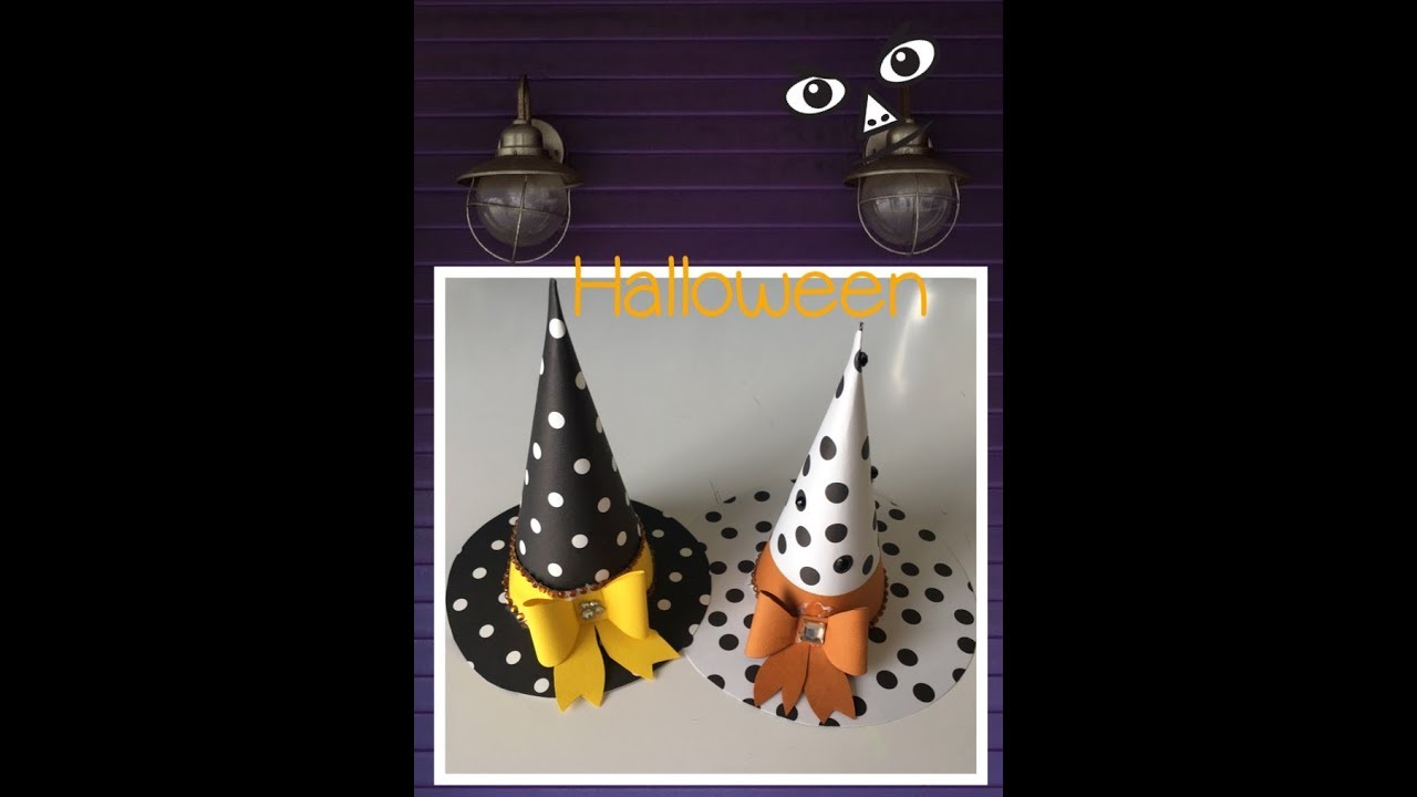 Sombrero de bruja de papel para Halloween hacker typer