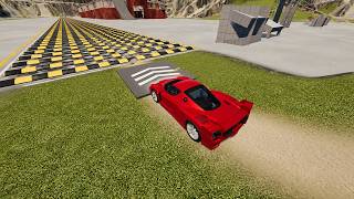 instan high speed car vs 100 Consecutive Speed Bumps Challenge in BeamNG Drive! screenshot 3
