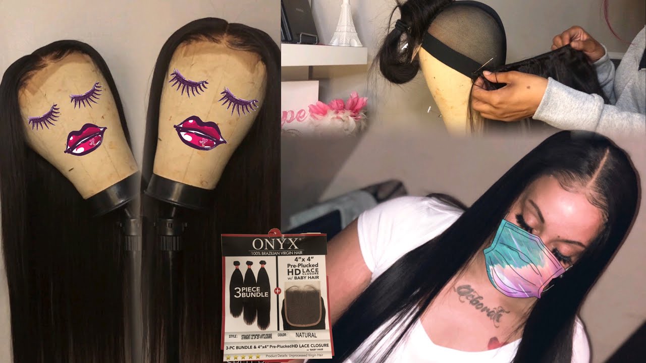 Lace Closure Wig| Beauty Supply Store Onyx Remi 100% Brazilian Virgin Hair  22 24 26 inch Bundles - YouTube