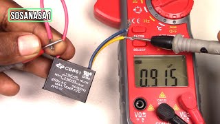 como probar si un capacitor / condensador de abanico o ventilador funciona con el multimetro SNT 810