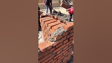 Easy way to install red bricks #shorts
