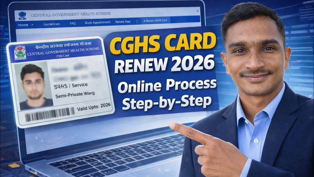 CGHS Card Renewal Online 2026 | CGHS Card Renew Ka Full Process (Hindi)