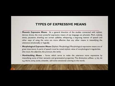 Video: Why Do You Need Expressive Means
