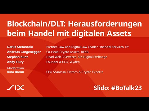 BörsenTalk Flagship Event, 31. Mai 2023 Panel 4: Blockchain/DLT: Handel mit digitalen Assets