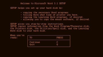 Installing Microsoft Word 3.1 for DOS on Toshiba T3100e