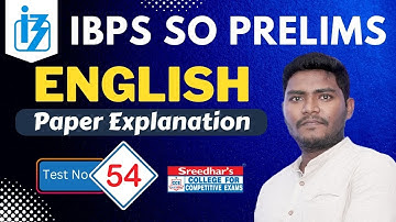 IBPS SO 2022 PRELIMS MOCK TEST NO-54 | ENGLISH PRACTICE SET WITH IMPORTANT QUESTIONS