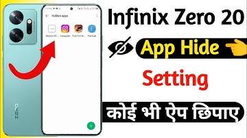 app hide setting on infinix zero 20 | infinix zero 20 app ko hide kaise kare | vijay technical