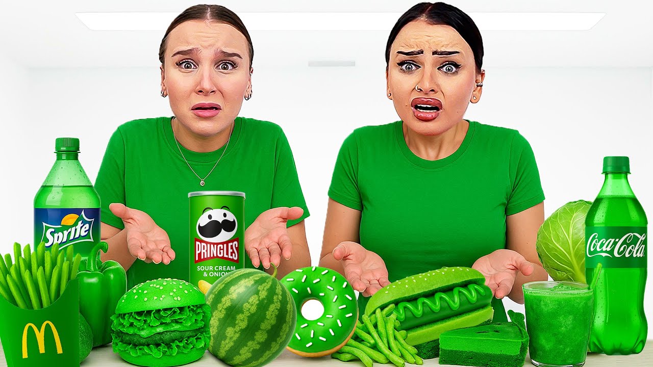 24 Stunden nur GRÜNES ESSEN ! 🥦😫 (war ein Fehler)