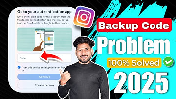 Two factor authentication instagram 2025 || enter a backup code instagram