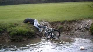 BMX river jump fail