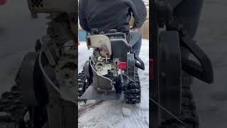 Homemade Snowmobile In Action