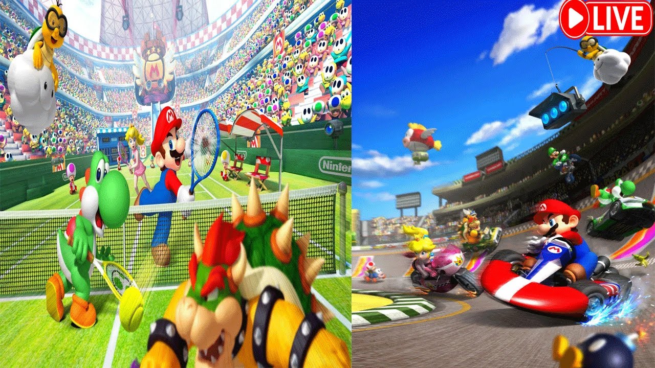 Especial de mini Mario Power Tennis y Mario Kart en Vivo Parte 2