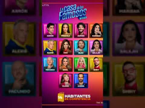ellos son los 14 habitantes de la casa de los famosos México 👍🏻