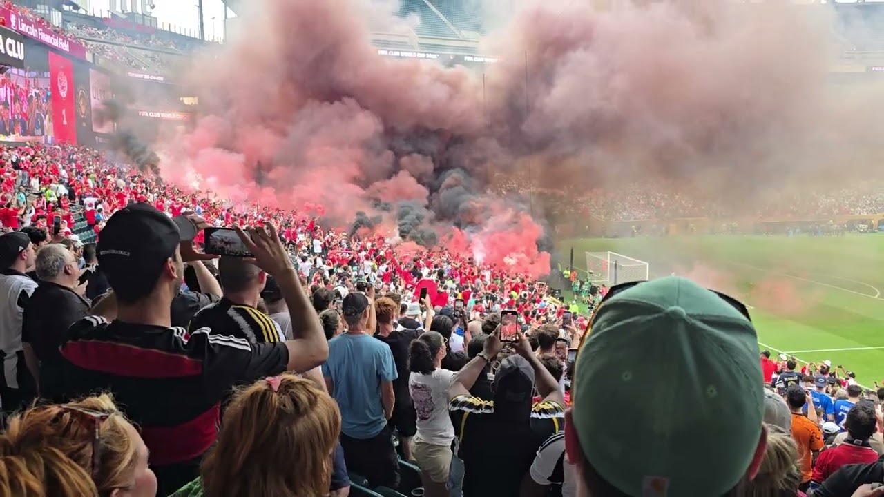 Juventus FC vs Wydad SC Club World Cup Flares 6-22-2025 Soccer - Lincoln Financial Field Eagles