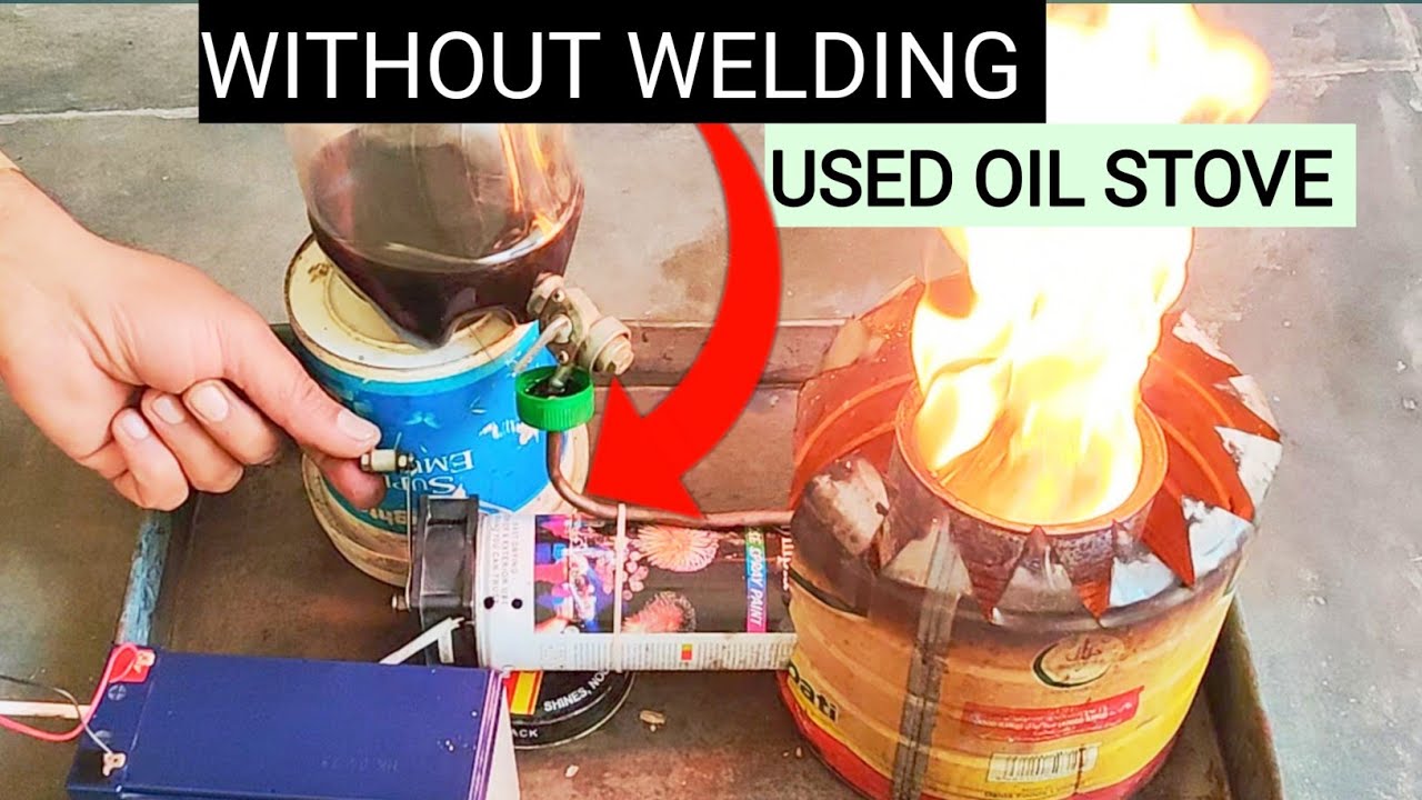 How to make stove at a home | only one hour complete | waste oil ...