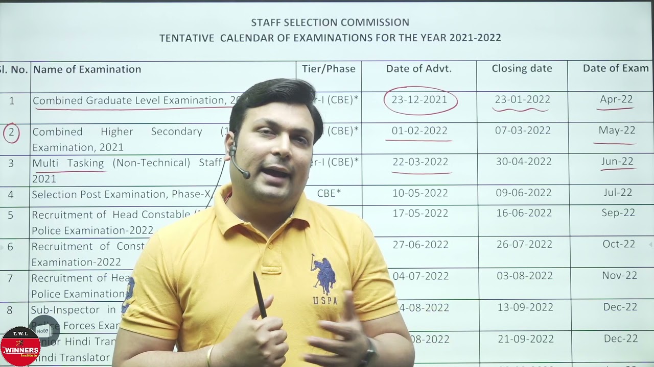 SSC 2022 Exams Calendar Out | Good News |  Aditya Patel Sir | SSC EXAMS 2022