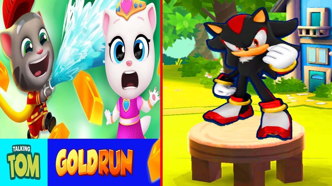Talking Tom Gold Run Vs Sonic Dash 2 Sonic Boom - All Levels Gameplay ...